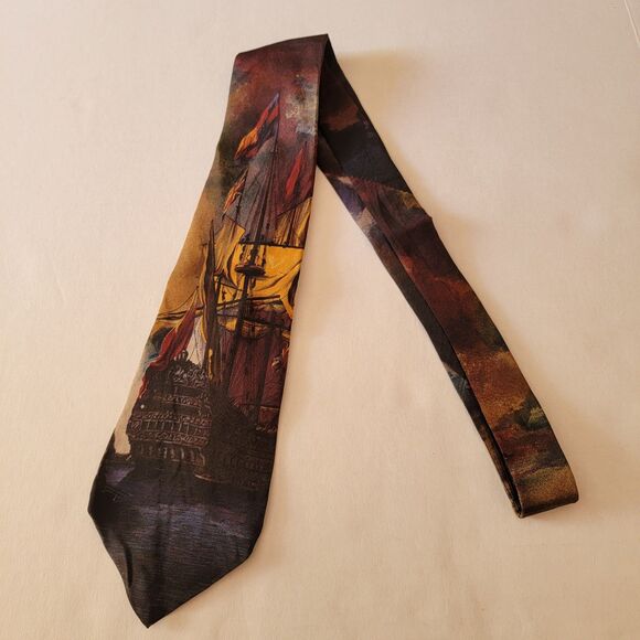 Bill Robinson Tie British Ship of the Line Classic - All Silk - Picture 3 of 4